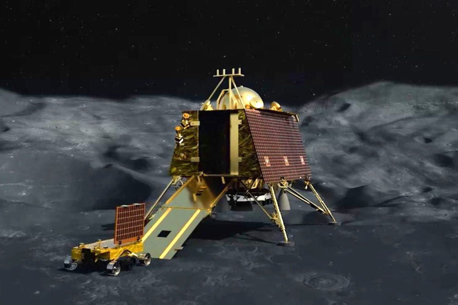 Chandrayaan-3 Rover Uncovers Ancient Crater on Moon's Surface